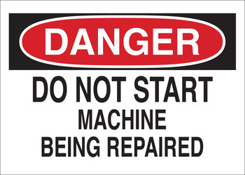Picture of Brady B-120 Fiberglass Reinforced Polyester Rectangle White English Equipment Safety Sign part number 69148 (Main product image)