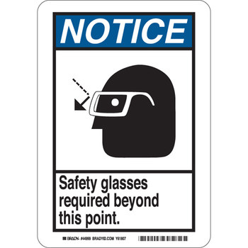 Picture of Brady B-120 Fiberglass Reinforced Polyester Rectangle White English PPE Sign part number 45000 (Main product image)