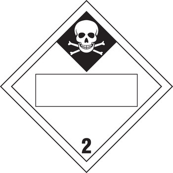 Picture of Brady B-120 Fiberglass Reinforced Polyester Square White Truck Placards Sign part number 60407 (Main product image)