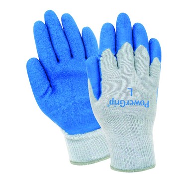 Red Steer Powergrip Work Gloves A300-L, Size Large, Cotton, Blue