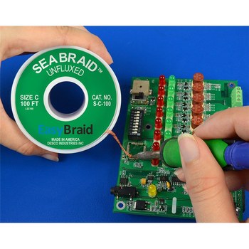 EasyBraid Sea Braid S-C-100 Desoldering Braid -.075 in x 100 ft