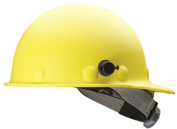 Picture of Fibre-Metal Roughneck Yellow Fiberglass Cap Style Hard Hat (Main product image)
