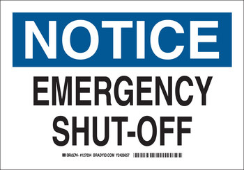 Picture of Brady Indoor/Outdoor Aluminum Shutoff Location Sign (Main product image)