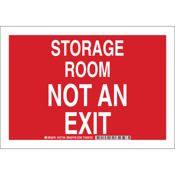 Picture of Brady B-302 Polyester Rectangle Red English Door Sign part number 127100 (Main product image)