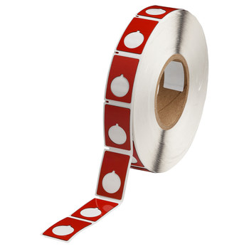 Picture of Brady Red Polyester Thermal Transfer THTEP-168-593-.5RD Die-Cut Thermal Transfer Printer Label Roll (Main product image)