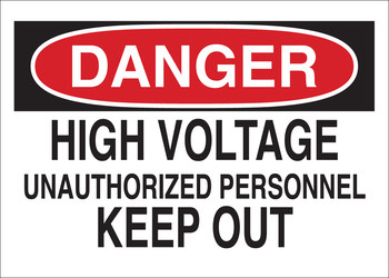 Picture of Brady B-120 Fiberglass Reinforced Polyester Rectangle White English Electrical Safety Sign part number 122756 (Main product image)