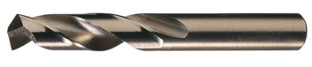 Cleveland 2133 10.50 mm Heavy-Duty Screw Machine Drill C14816 - Split 135° Point - Straw Finish - 3.5039 in Overall Length - 1.6929 in Spiral Flute - M42 High-Speed Steel - 8% Cobalt - Straight Shank