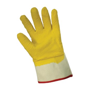 Global Glove Gripster Tuff 660E White XL Canvas/Cotton Work Gloves - Rubber Full Coverage Except Cuff Coating - Rough Finish - 660E/XL