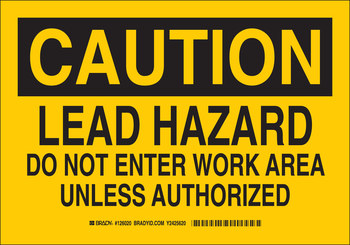 Picture of Brady B-401 Polystyrene Rectangle Yellow English Hazardous Material Sign part number 126019 (Main product image)