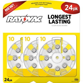 Picture of Rayovac L10ZA-24ZM Longest Lasting Hearing Aid Battery (Main product image)