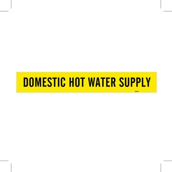 Picture of Brady Black on Yellow Vinyl 7089-1HV Self-Adhesive Pipe Marker (Main product image)