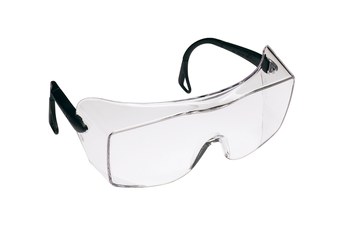 Picture of 3M OX 12166-00000-20 Clear Black Universal Polycarbonate Over The Glass (OTG) Safety Glasses (Main product image)