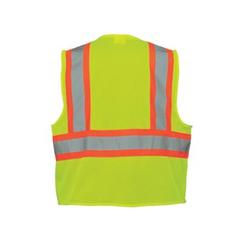 Global Glove Frogwear High-Visibility Vest GLO-002 GLO-002-XS - Size XS - Fluorescent Lime/Orange - 02011