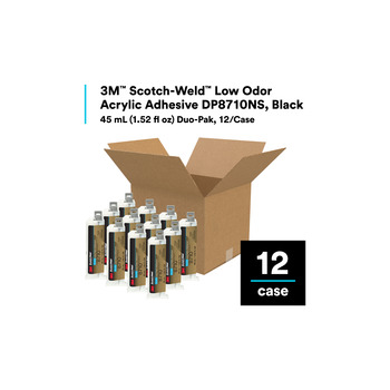 3M Scotch-Weld DP8710NS Black Two-Part Base & Accelerator (B/A) Acrylic Adhesive - 45 ml Duo-Pak - 40865