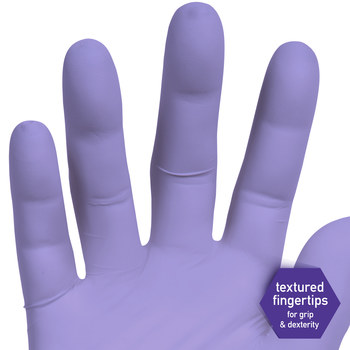 Kimtech Purple Medium Disposable Gloves - Medical Exam Grade - 9 in Length - Rough Finish - 2.8 mil Thick - 52818