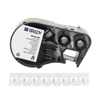 Picture of Brady Black on White Nylon Thermal Transfer M4-82-499 Aggressive Adhesive Multi-Purpose Labels (Main product image)