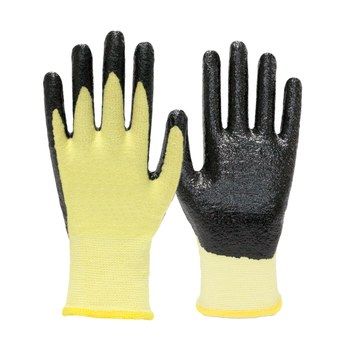 Armor Guys BASETEK Excel 02-022 Black/Yellow 2XL Cut-Resistant Gloves - ANSI A2 Cut Resistance - Nitrile Foam Palm & Fingers Coating - 02-022-2X