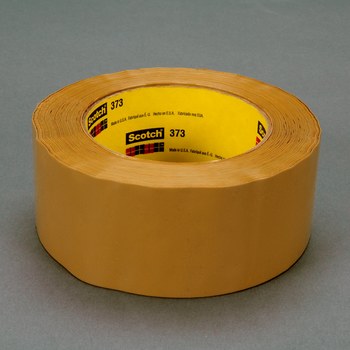 3M Scotch 373 Tan Box Sealing Tape - 48 mm Width x 914 m Length - 2.5 mil Thick - 72364