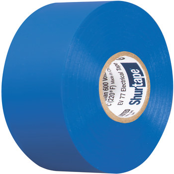 Shurtape Blue Electrical Tape - 3/4 in Width x 66 ft Length - 7.0 mil Thick - SHURTAPE 104702