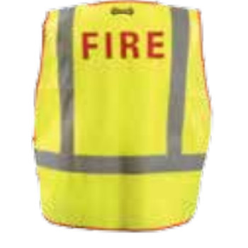 Picture of Occunomix Fire LUX-PS-DOR Yellow Medium Polyester Mesh High-Visibility Vest (Main product image)