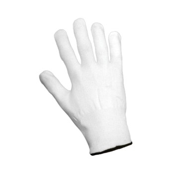 Global Glove N900 White Large Nylon Inspection Gloves - N900/LG