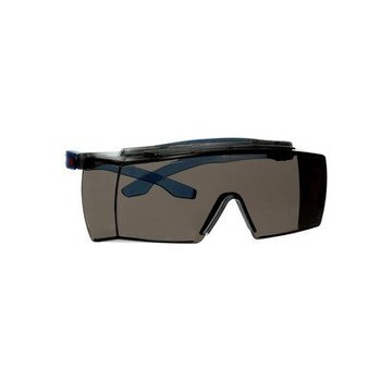 3M SecureFit 3700 OTG Series Safety Glasses SF3702XSGAF-BLU - Scotchgard AF/AS Gray Lens, Blue Temples, Brow Guard