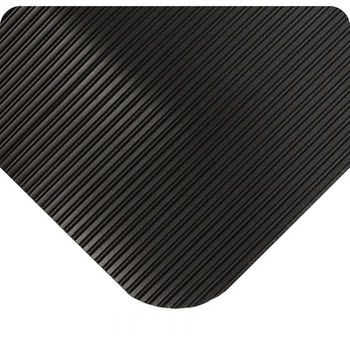 Picture of Wearwell Comfortpro 433 Black PVC/Vinyl Ribbed Anti-Fatigue Mat (Main product image)