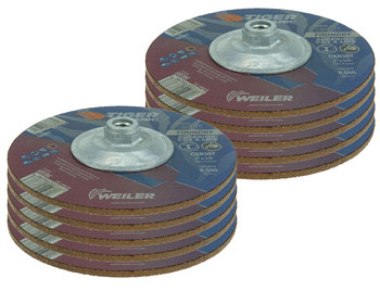 Weiler Tiger Ceramic Depressed-Center Grinding Wheel 68387 - 7 in - Ceramic - 30 - T
