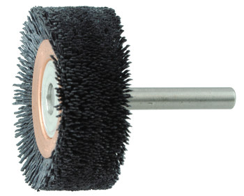 Weiler Bore-Rx 86152 Wheel Brush - 3 in Dia - Crimped Round Nylon Bristle