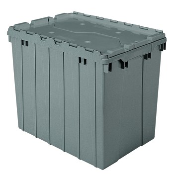 Picture of Akro-Mils 39170 Keepbox 17 gal 100 lb Gray Industrial Grade Polymer Attached Lid Container (Main product image)