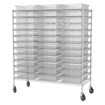 Picture of Akro-Mils AWS2460M33224SC Akro-Grid 2000 lb Adjustable Clear Chrome Steel Open Fixed Shelving System (Main product image)