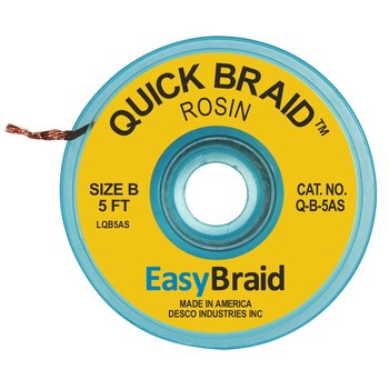 EasyBraid Quick Braid Q-B-5AS Desoldering Braid -.050 in x 5 ft