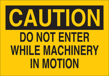 Picture of Brady B-120 Fiberglass Reinforced Polyester Rectangle Yellow English Equipment Safety Sign part number 69102 (Main product image)