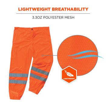 Ergodyne High-Visibility Pants 8910 22855 - Size Large/XL - High-Visibility Orange
