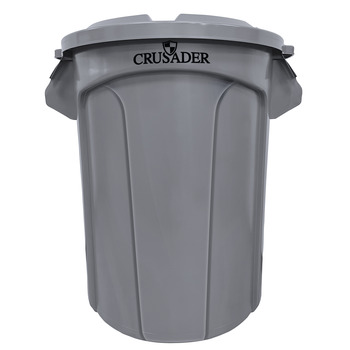 Picture of Quantum Storage CTC-55GY Crusader Round 55 gal Gray Polyethylene Heavy-Duty Utility Container (Main product image)