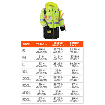 Ergodyne GloWear Rain Jacket 8386 25374 - Size Large - Lime