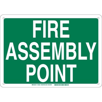 Picture of Brady B-120 Fiberglass Rectangle Green English Emergency Evacuation Sign part number 139633 (Main product image)