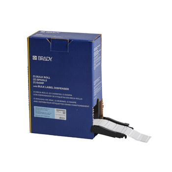 Picture of Brady PermaSleeve White Polyolefin Thermal Transfer BM-375-175-312 Heat Shrink Wire & Cable Labels (Main product image)