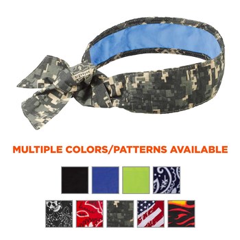 Ergodyne Chill-Its 6700CT Green PVA Bandana - Tie - 720476-12562