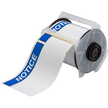 Picture of Brady Blue on White Self-Laminating Indoor / Outdoor Vinyl Thermal Transfer 121562 Continuous Thermal Transfer Printer Label Roll (Main product image)