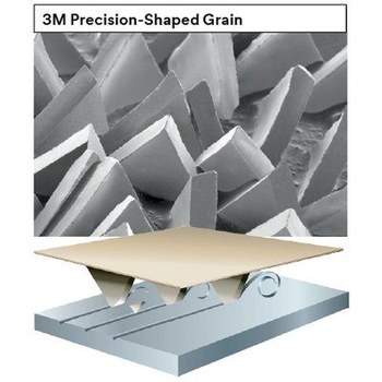 3M Cubitron II 947A Sanding Belt 94715 - 1 in x 11 in - Ceramic Precision-Shaped Grain - 80 - Medium