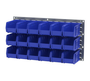 Picture of Akro-Mils 30653 Akrobin 2000 lb Gray Powder Coated Cold Rolled Steel 16 ga Double Sided Louvered Floor Rack (Main product image)