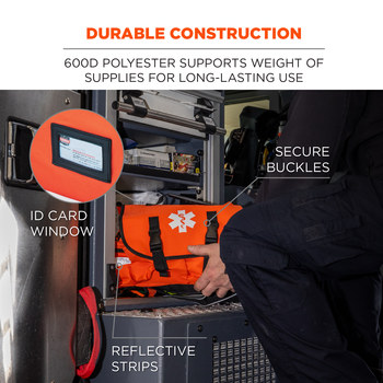 Ergodyne Arsenal GB5210 Orange Polyester Protective Duffel Bag - 11 in Width - 8 in Length - 8 in Height - 720476-13418