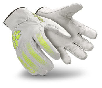 HexArmor Chrome Series 4081 White/Yellow 5 Goatskin Cut and Sewn Cut-Resistant Gloves - ANSI A8 Cut Resistance - 4081-XXS (5)