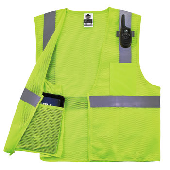 Ergodyne Glowear High-Visibility Vest 8210Z 21055 - Size Large/XL - High-Visibility Lime