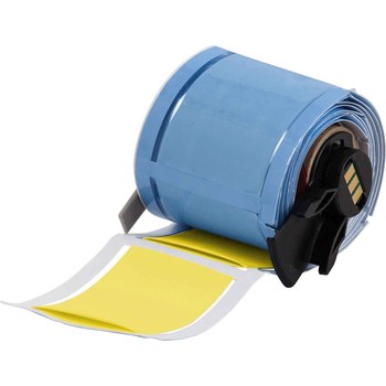 Picture of Brady PermaSleeve Yellow Polyolefin Thermal Transfer M6-1000-2-342-YL-R Heat Shrink Wire & Cable Labels (Main product image)