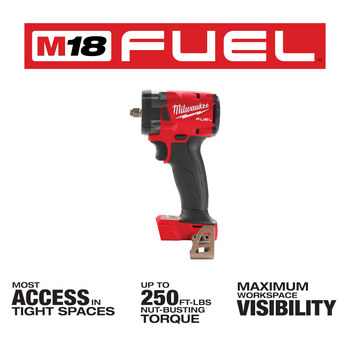 Milwaukee M18 FUEL Impact Wrench 2854-20 - M18 REDLITHIUM Battery - 250 ft/lb Max