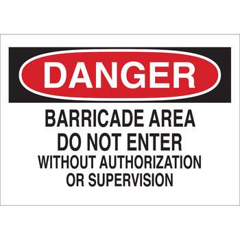 Picture of Brady B-401 High Impact Polystyrene Rectangle White English Restricted Area Sign part number 22075 (Main product image)