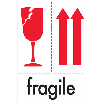 Picture of Tape Logic Red/White/Black Semi-Gloss Coated Paper 11176 International Safe-Handling Labels (Main product image)