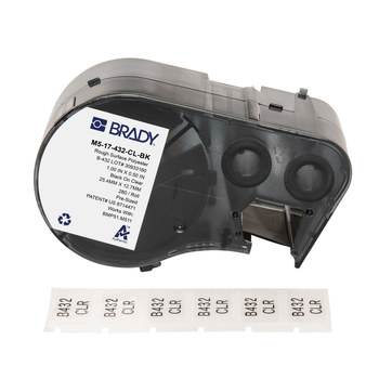 Picture of Brady ToughBond Black on Clear Polyester Thermal Transfer M5-17-432-CL-BK Aggressive Adhesive Multi-Purpose Labels (Main product image)